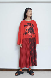 PLEATED TEE OP(PRINT) _ X*00 / B
